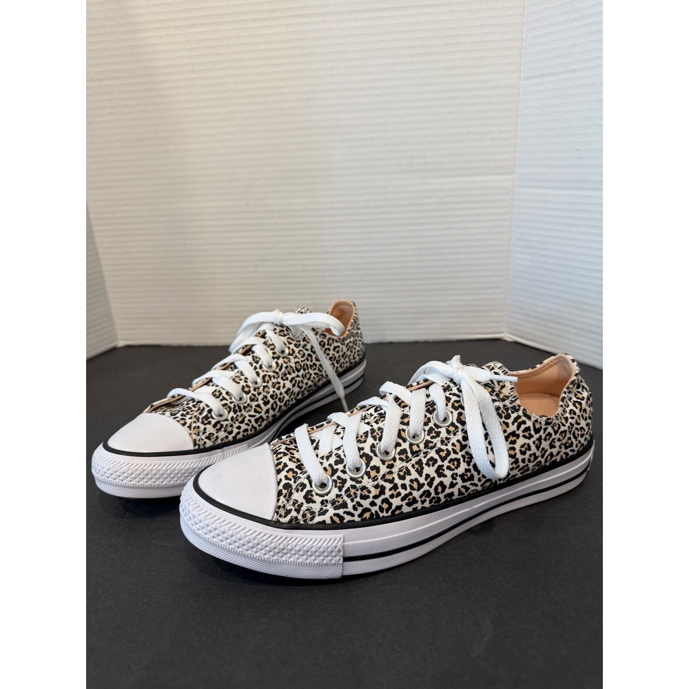 Converse All Star Unisex Leopard Print Low Top Lace Up New Canvas Sneaker Shoes